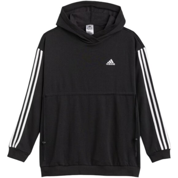 Adidas Cotton 3-Stripes Maternity Hoodie Women's Black Hooded Sweatshirt XS - Picture 10 of 10